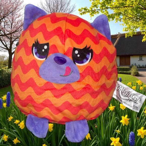 Misfittens Cat Kitten Get Meow of Here Plush Orange Purple Stuffed Animal 9" - Picture 11 of 11